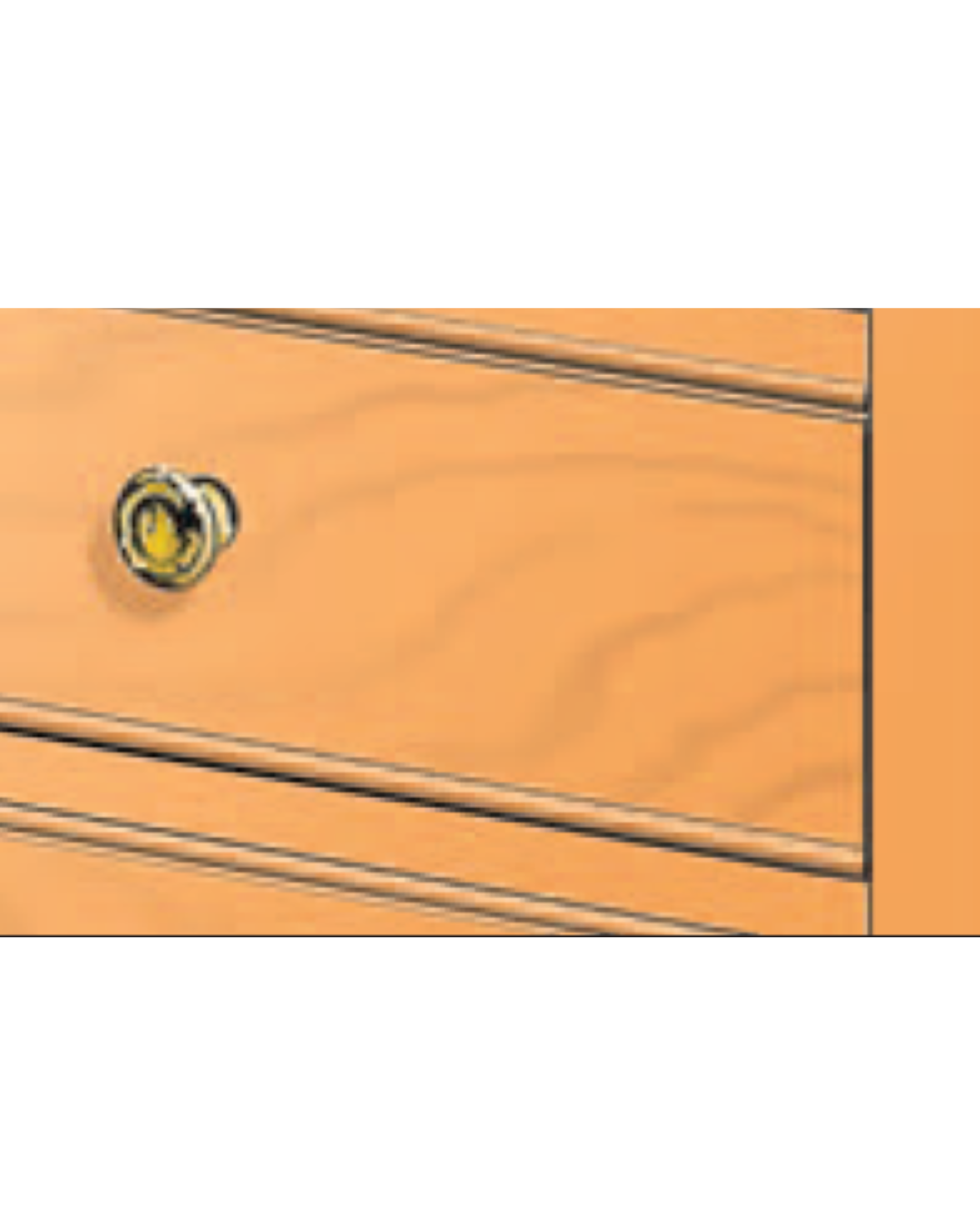 drawer with simple style front using side bead at top and bottom 