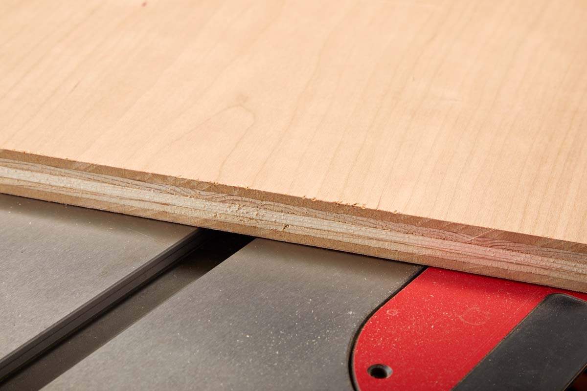 plywood with rip cut blade marks