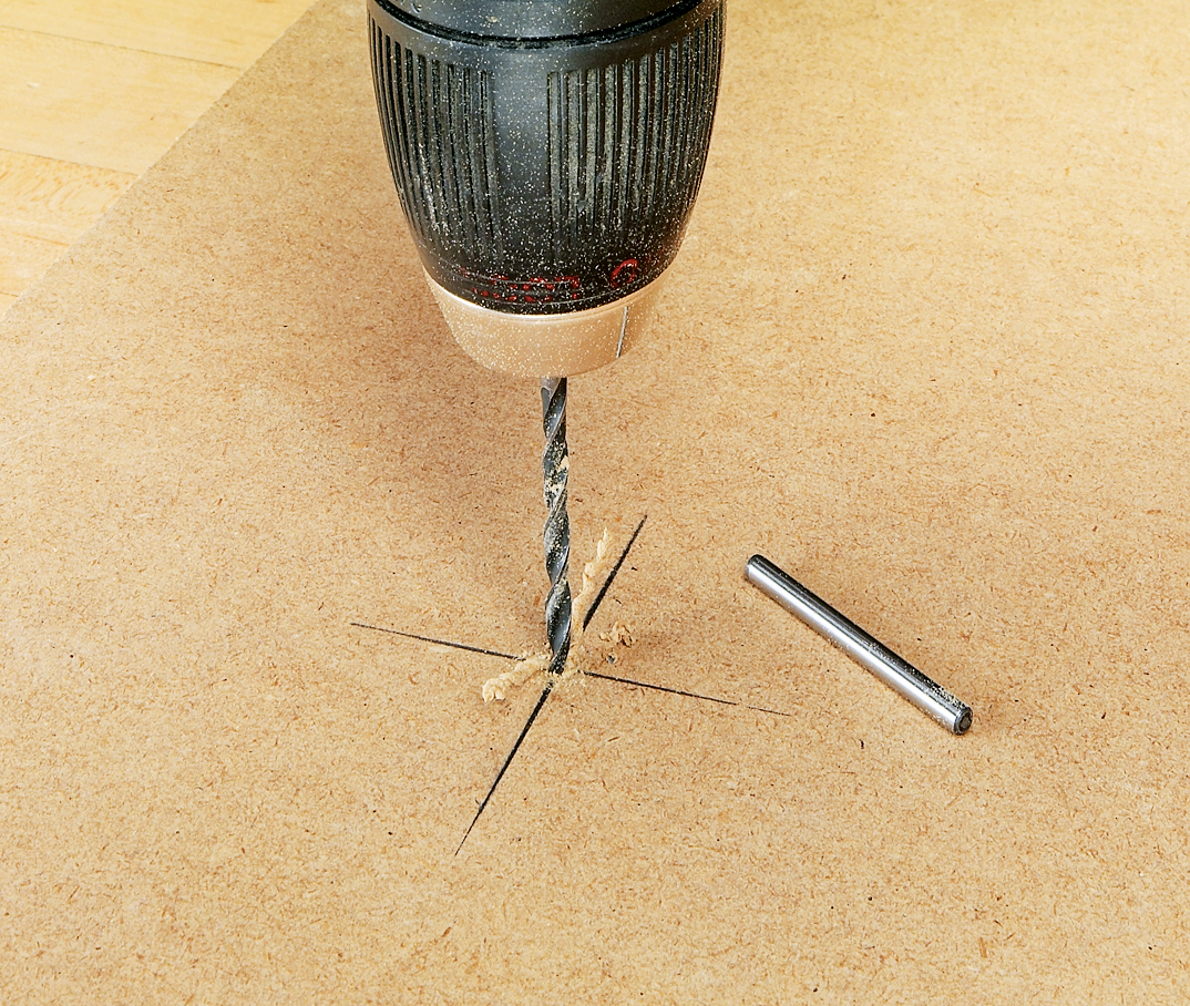 Drilling hole for the pin to go in the jig