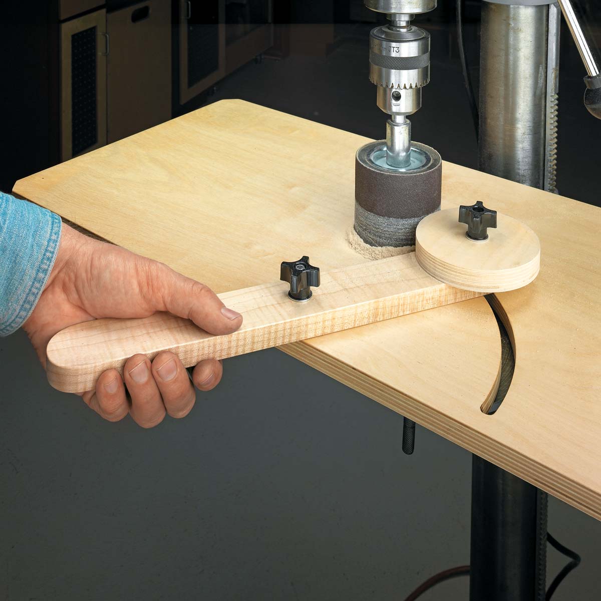 Wheel Jig for the Drum Sander