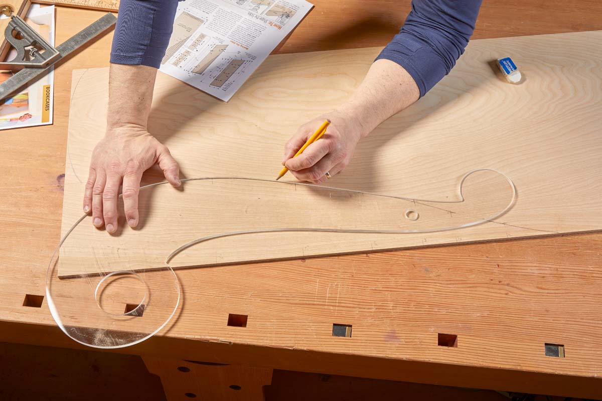 going over all pencil marks one more time to close any gaps