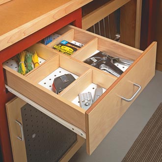 DIY Adjustable Drawer Dividers Using Pegboard