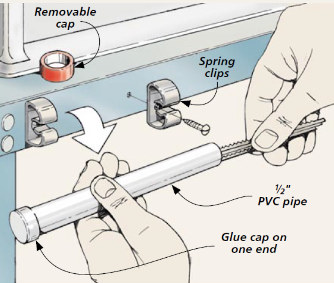 illustration showing how to build  Scroll Saw Blade Storage Tube