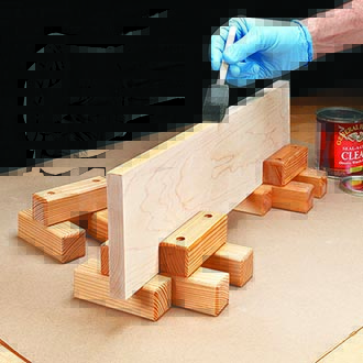 DIY Board Supports for Wood Finishing | Easy Shop Tip