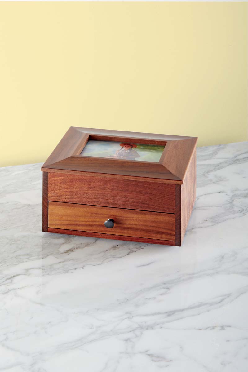 Build a Wooden Keepsake Box with a Drawer & Photo Lid