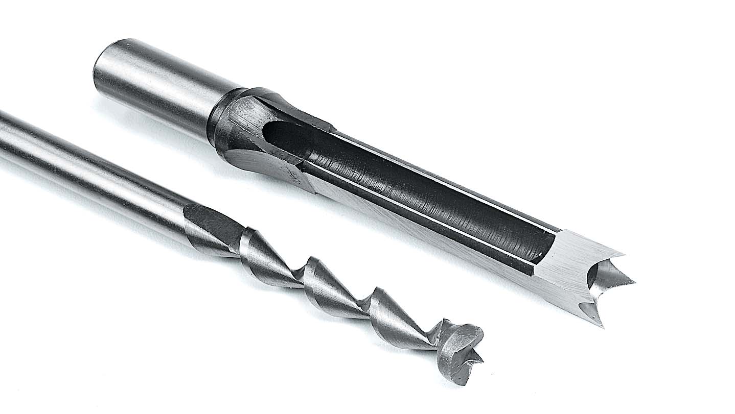 Hollow chisel and auger bit.