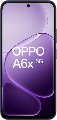 OPPO A6x 128 GB in de kleur Black Purple (paars)