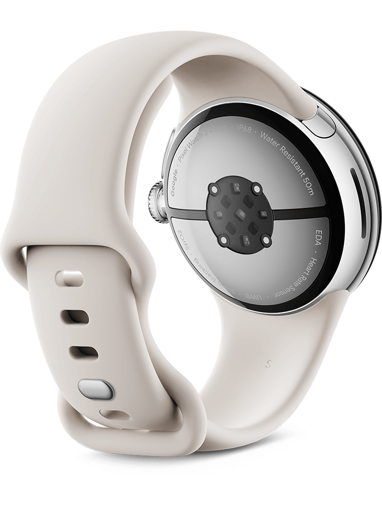 Google Pixel Watch 3 41mm 4G eSIM, Silver Porcelain