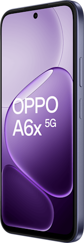 OPPO A6x 128 GB in de kleur Black Purple (paars)