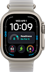 De voorkant van de Apple Watch Ultra 4