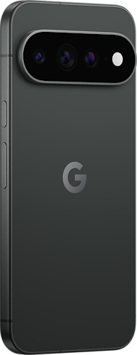 De achterkant van de zwarte Pixel 11 Pro