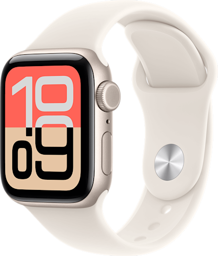 Apple Watch SE 3 GPS + Cellular 40mm Starlight Aluminium Case with Starlight Sport Band