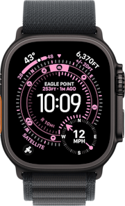 Apple Watch Ultra 3 GPS + Cellular 49mm Black Titanium Case with Black Alpine Loop – Medium