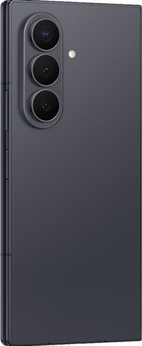 De achterkant van de zwarte Samsung Galaxy Z Fold8 Ultra