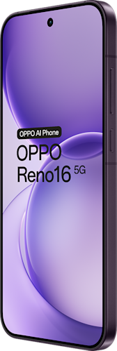 OPPO Reno16 512 GB in de kleur Purple Black (donkerpaars)