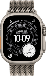 Apple Watch Ultra 3 GPS + Cellular 49mm Natural Titanium Case with Natural Titanium Milanese Loop – Medium