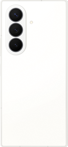 De achterkant van de witte Samsung Galaxy Z Fold8 Ultra