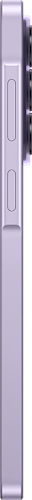 Rechter zijkant van de lichtpaarse Samsung Galaxy A37