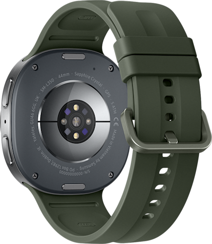 De achterkant van de Samsung Galaxy Watch9