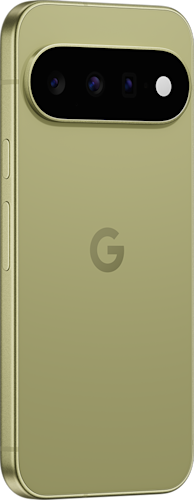 Achterkant van de groene Google Pixel 11
