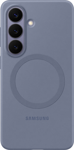 Achterkant van de blauwe paarse silicon magnet case voor de S26