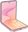 Zijaanzicht van de voorkant van de roze Samsung Galaxy Z Flip8