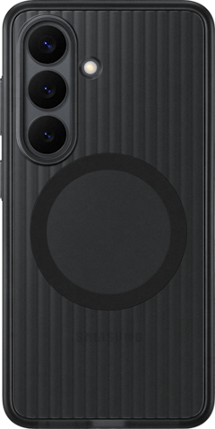 Achterkant van de zwarte rugged magnet case voor de S26