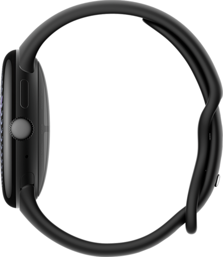 De zijkant van de zwarte Pixel Watch 5
