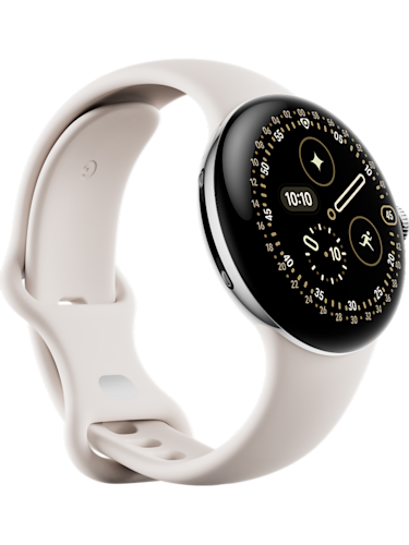 Google Pixel Watch 4, Silver Porcelain