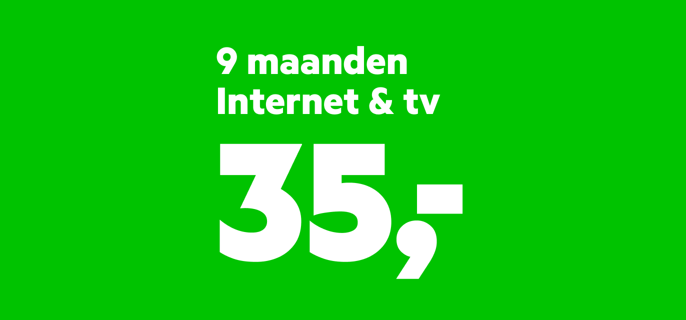 9 maanden korting op Internet (en TV+ met tv-zenders)