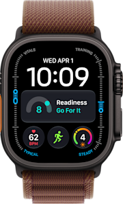De voorkant van de Apple Watch Ultra 4