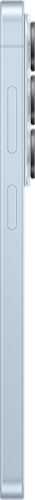 Rechter zijkant van de lichtblauwe Samsung Galaxy S26