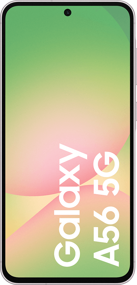 Samsung Galaxy A56 voorkant in roze