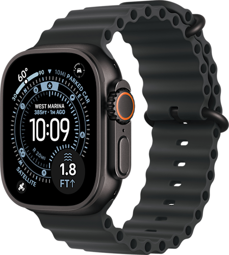 Apple Watch Ultra 3 GPS + Cellular 49mm Black Titanium Case with Black Ocean Band