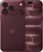 De voor en achterkant van de donkerrode iPhone 18 Pro Max