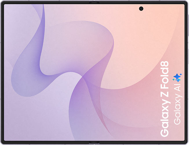 De achterkant en voorkant van de Samsung Galaxy Z Fold8