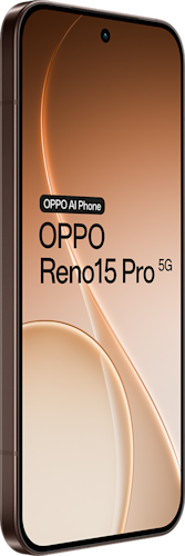OPPO Reno15 Pro in de kleur Dusk Black (bruin)