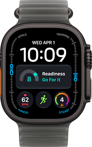De voorkant van de Apple Watch Ultra 4