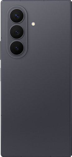 De achterkant van de zwarte Samsung Galaxy Z Fold8 Ultra