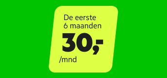 Welkomstcadeau 6mnd 30,- bij internet