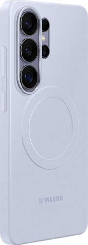 Zijkant van de lichtpaarse slim magnet case van de S26 Ultra