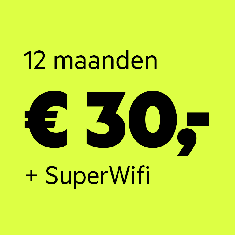 De eerste 12 maanden Kleinzakelijk Internet voor 30 euro per maand én 2 SuperWifi punten cadeau