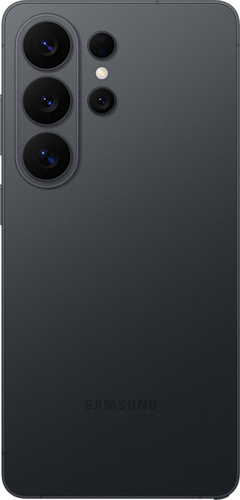 Achterkant van de zwarte Samsung Galaxy S26 Ultra
