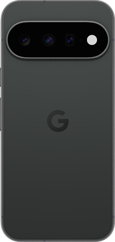 Achterkant van de zwarte Google Pixel 11

