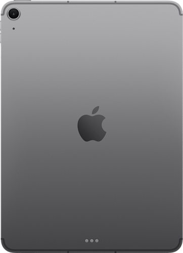 De achterkant van de grijze iPad Air 2026