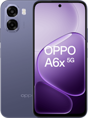 OPPO A6x 128 GB in de kleur Black Purple (paars)