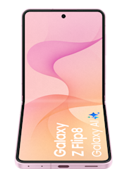 Voorkant van de roze Samsung Galaxy Z Flip8