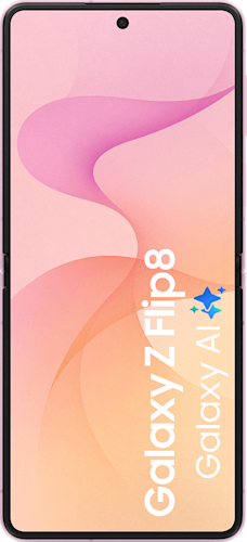 Voorkant van de roze Samsung Galaxy Z Flip8