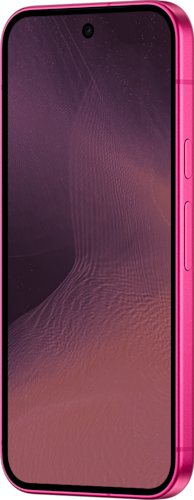 Voorkant van de roze Google Pixel 11
