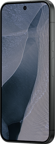 De voorkant van de zwarte Pixel 11 Pro